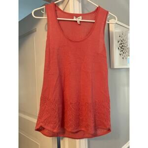 Callina Pink Scoop Neck Knit Cashmere Sleeveless Tank Top Women's Size Small